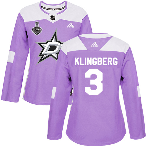 Dallas Stars #3 John Klingberg Purple Authentic Fights Cancer Women's 2020 Stanley Cup Final Stitched Jersey Womens cheap jerseys for sale - CheapJerseys.Shop