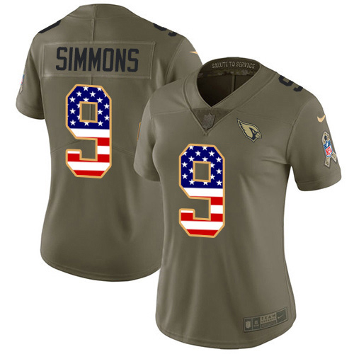 Cardinals #9 Isaiah Simmons Olive/USA Flag Women's Stitched Limited 2017 Salute To Service Jersey cheap jerseys for sale - CheapJerseys.Shop