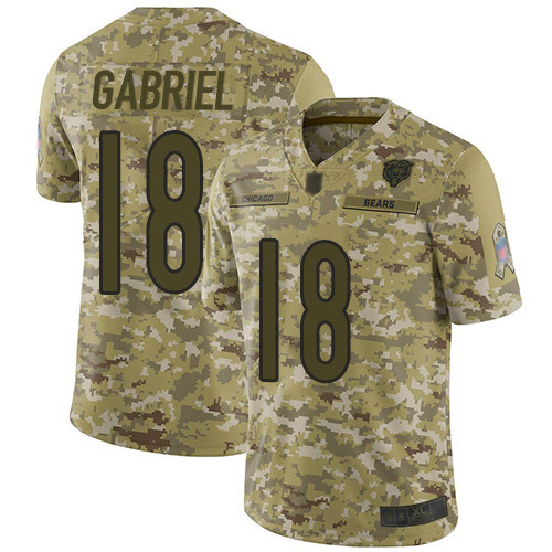 Chicago Bears #18 Taylor Gabriel Camo Men's Stitched Limited 2018 Salute To Service Jersey Men's cheap jerseys for sale - CheapJerseys.Shop