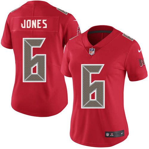Buccaneers #6 Julio Jones Red Women's Stitched Limited Rush Jersey cheap jerseys for sale - CheapJerseys.Shop