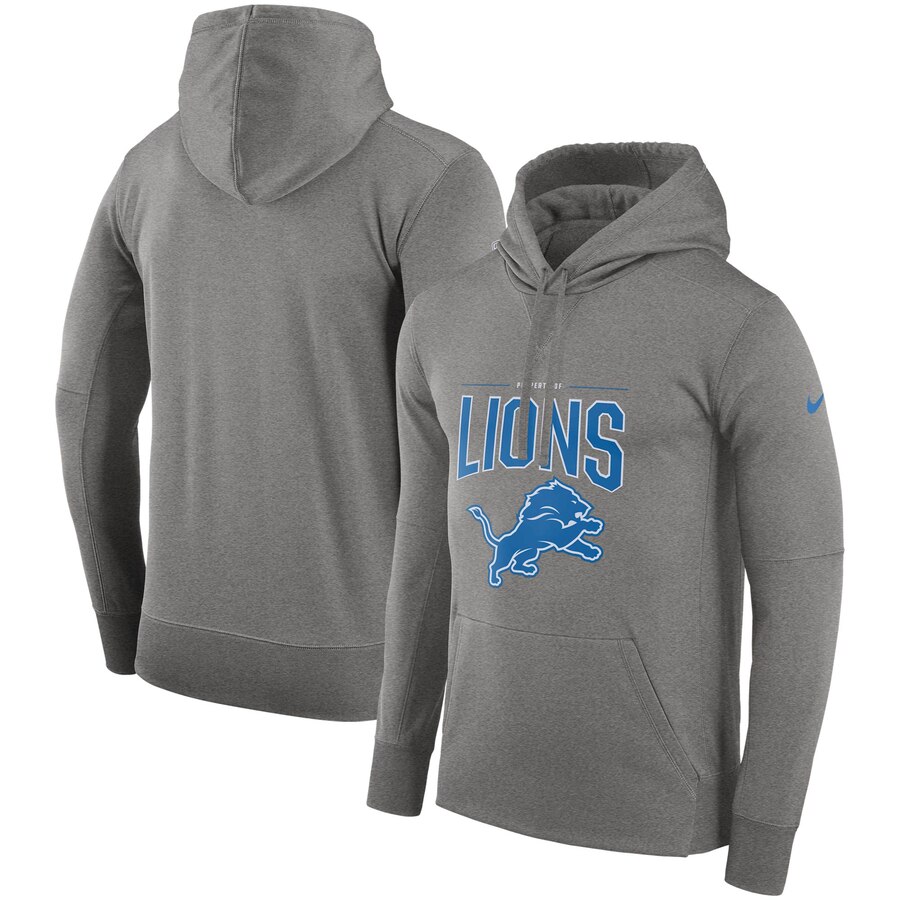 Detroit Lions Sideline Property Of Performance Pullover Hoodie Gray cheap jerseys for sale - CheapJerseys.Shop