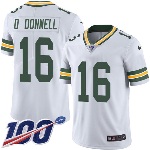 Packers #16 Pat O'Donnell White Youth Stitched 100th Season Vapor Untouchable Limited Jersey cheap jerseys for sale - CheapJerseys.Shop