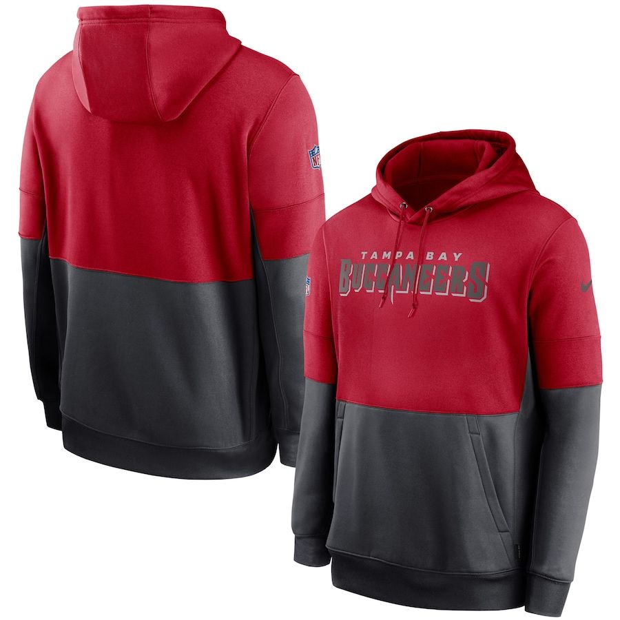 Tampa Bay Buccaneers Sideline Impact Lockup Performance Pullover Hoodie Red Pewter cheap jerseys for sale - CheapJerseys.Shop