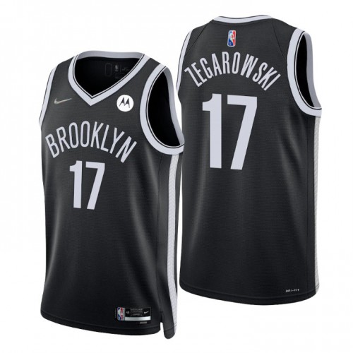 Brooklyn Nets #17 Marcus Zegarowski Black Mens 2021-22 75th Anniversary Diamond Swingman Jersey - Icon Edition Mens cheap jerseys for sale - CheapJerseys.Shop