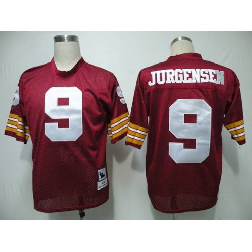Mitchell and Ness Washington Commanders #9 Sonny Jurgensen Red Stitched Throwback Jersey Men's cheap jerseys for sale - CheapJerseys.Shop