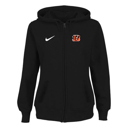 Women's Cincinnati Bengals Stadium Rally Full Zip Hoodie Black cheap jerseys for sale - CheapJerseys.Shop