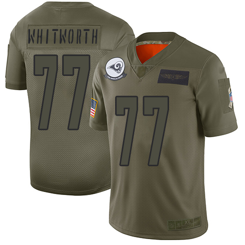 Los Angeles Rams #77 Andrew Whitworth Camo Men's Stitched Limited 2019 Salute To Service Jersey Men's cheap jerseys for sale - CheapJerseys.Shop