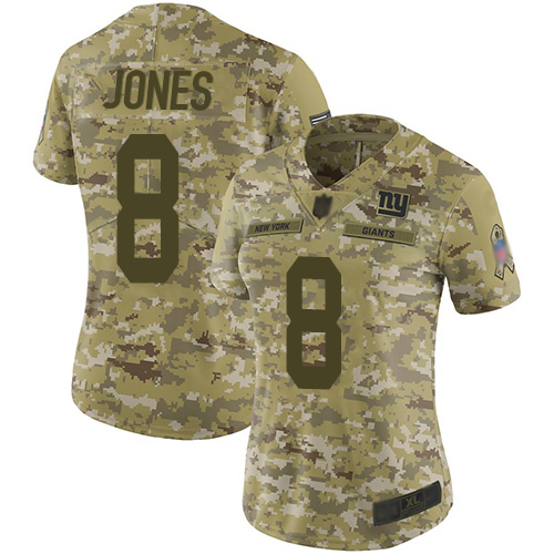 Giants #8 Daniel Jones Camo Women's Stitched Limited 2018 Salute To Service Jersey cheap jerseys for sale - CheapJerseys.Shop