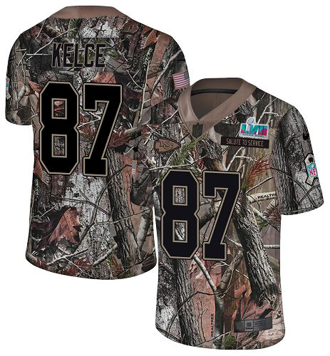 Chiefs #87 Travis Kelce Camo Super Bowl LVII Patch Youth Stitched Limited Rush Realtree Jersey cheap jerseys for sale - CheapJerseys.Shop
