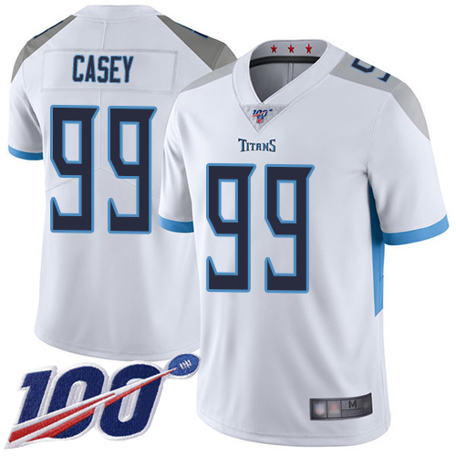 Tennessee Titans #99 Jurrell Casey White Men's Stitched 100th Season Vapor Limited Jersey Men's cheap jerseys for sale - CheapJerseys.Shop