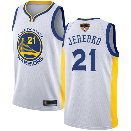 Golden State Warriors #21 Jonas Jerebko White 2019 Finals Bound Swingman Association Edition Jersey Mens cheap jerseys for sale - CheapJerseys.Shop