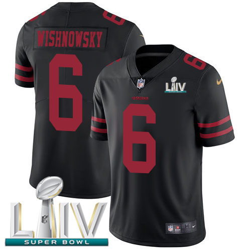 San Francisco 49ers #6 Mitch Wishnowsky Black Super Bowl LIV 2020 Alternate Men's Stitched Vapor Untouchable Limited Jersey Men's cheap jerseys for sale - CheapJerseys.Shop