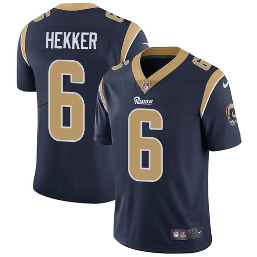 Los Angeles Rams #6 Johnny Hekker Navy Blue Team Color Men's Stitched Vapor Untouchable Limited Jersey Men's cheap jerseys for sale - CheapJerseys.Shop
