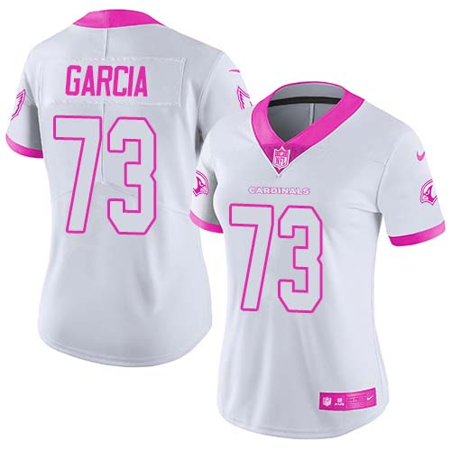Cardinals #73 Max Garcia White/Pink Women's Stitched Limited Rush Fashion Jersey cheap jerseys for sale - CheapJerseys.Shop