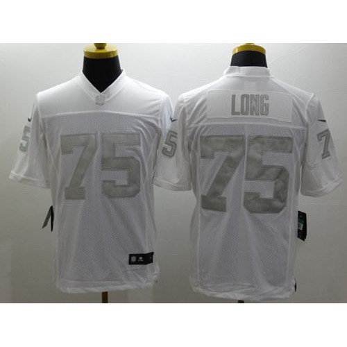 Las Vegas Raiders #75 Howie Long White Men's Stitched Limited Platinum Jersey Men's cheap jerseys for sale - CheapJerseys.Shop