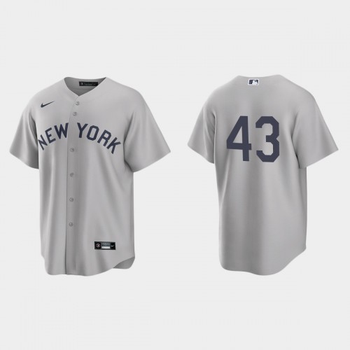 New York New York Yankees #43 Jonathan Loaisiga Men's Gray 2021 Field of Dreams Game Jersey Men's cheap jerseys for sale - CheapJerseys.Shop