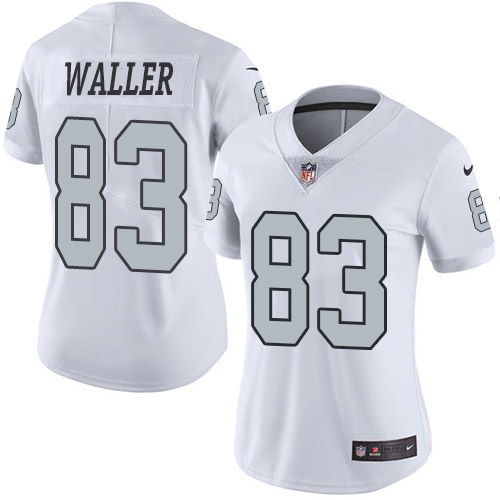 Raiders #83 Darren Waller White Women's Stitched Limited Rush Jersey cheap jerseys for sale - CheapJerseys.Shop