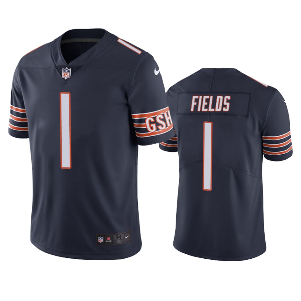 Bears #1 Justin Fields Navy Blue Team Color Men's Stitched Vapor Untouchable Limited Jersey cheap jerseys for sale - CheapJerseys.Shop