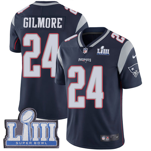 New England Patriots #24 Stephon Gilmore Navy Blue Team Color Super Bowl LIII Bound Men's Stitched Vapor Untouchable Limited Jersey Men's cheap jerseys for sale - CheapJerseys.Shop