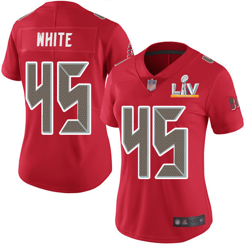 Buccaneers #45 Devin White Red Women's Super Bowl LV Bound Stitched Limited Rush Jersey cheap jerseys for sale - CheapJerseys.Shop