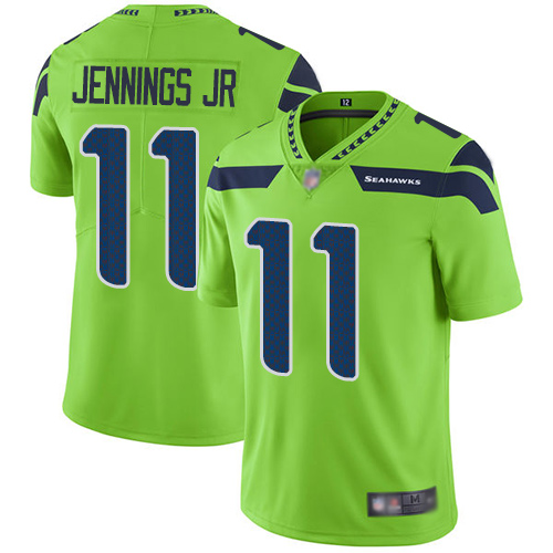 Seattle Seahawks #11 Gary Jennings Jr. Green Men's Stitched Limited Rush Jersey Men's cheap jerseys for sale - CheapJerseys.Shop