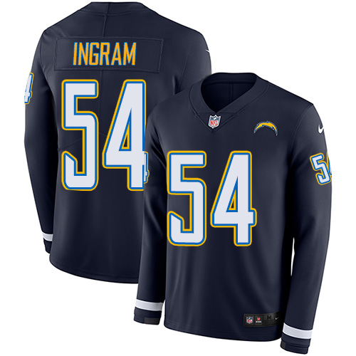 Los Angeles Chargers #54 Melvin Ingram Navy Blue Team Color Men's Stitched Limited Therma Long Sleeve Jersey Men's cheap jerseys for sale - CheapJerseys.Shop