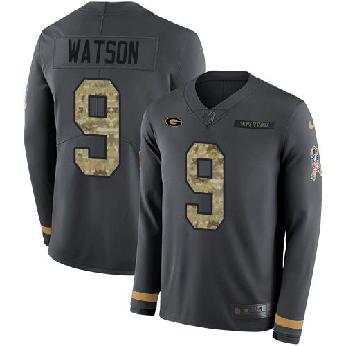 Packers #9 Christian Watson Anthracite Salute To Service Youth Stitched Limited Therma Long Sleeve Jersey cheap jerseys for sale - CheapJerseys.Shop