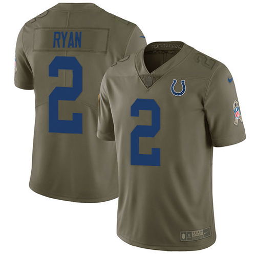 Colts #2 Matt Ryan Olive Men's Stitched Limited 2017 Salute To Service Jersey cheap jerseys for sale - CheapJerseys.Shop