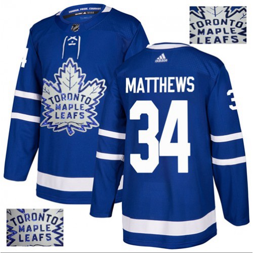 Maple Toronto Maple Leafs #34 Auston Matthews Blue Home Authentic Fashion Gold Stitched Jersey Men's cheap jerseys for sale - CheapJerseys.Shop