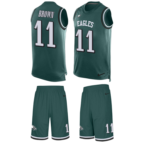Eagles #11 A.J. Brown Green Team Color Men's Stitched Limited Tank Top Suit Jersey cheap jerseys for sale - CheapJerseys.Shop