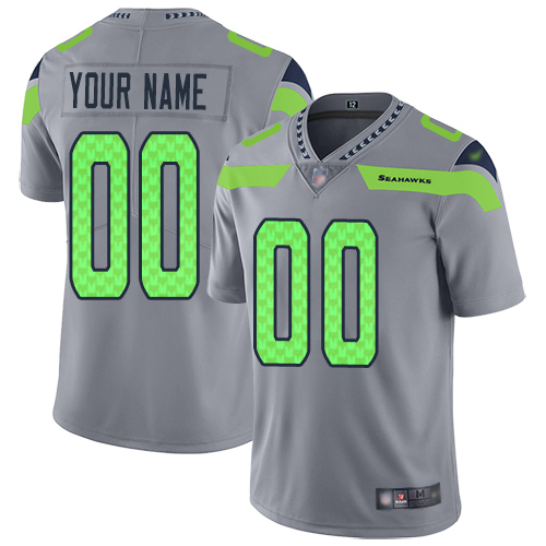 Seattle Seahawks Customized Gray Men's Stitched Limited Inverted Legend Jersey cheap jerseys for sale - CheapJerseys.Shop