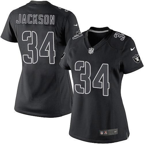 Raiders #34 Bo Jackson Black Impact Women's Stitched Limited Jersey cheap jerseys for sale - CheapJerseys.Shop