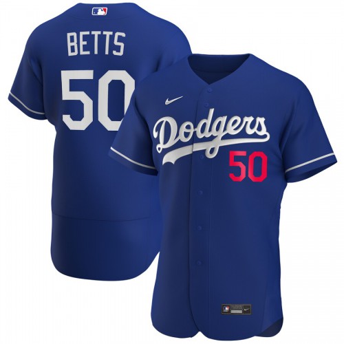 Los Angeles Los Angeles Dodgers #50 Mookie Betts Men's Royal 2020 Alternate Official Authentic Player Jersey Men's cheap jerseys for sale - CheapJerseys.Shop