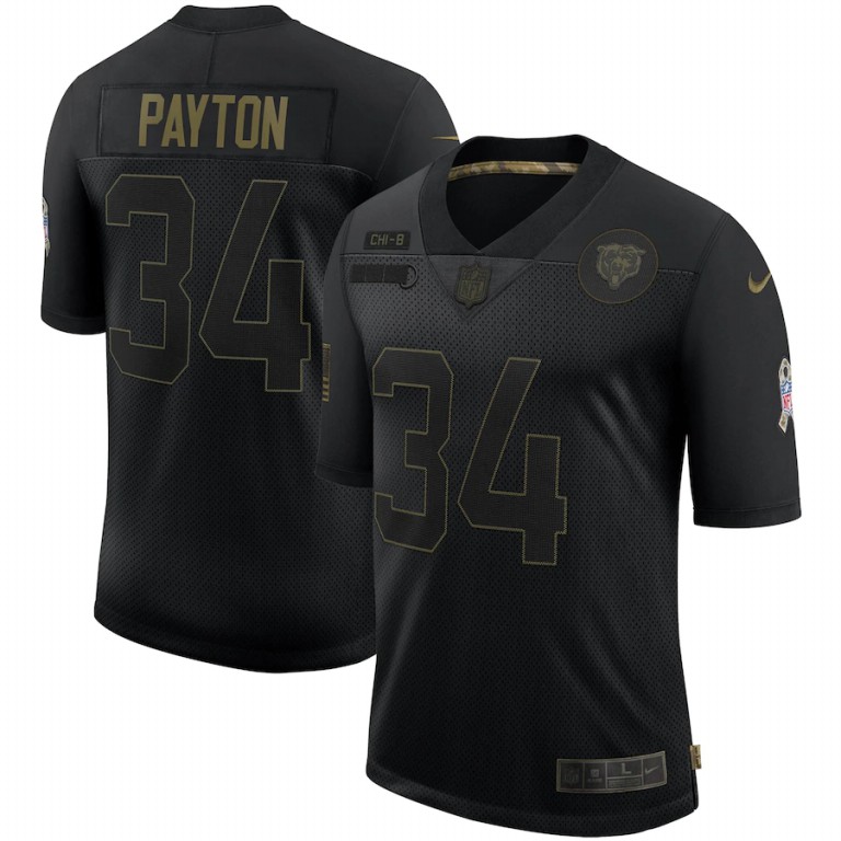 Chicago Bears #34 Walter Payton 2020 Salute To Service Retired Limited Jersey Black cheap jerseys for sale - CheapJerseys.Shop