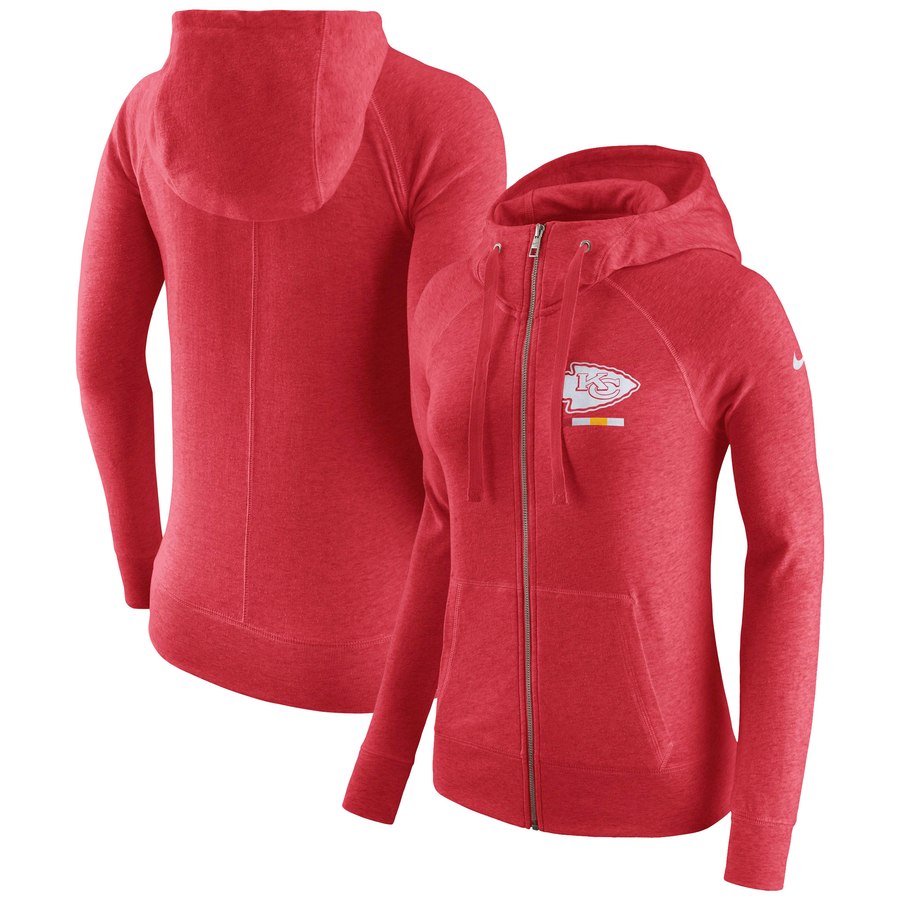 Kansas City Chiefs Women's Gym Vintage Full-Zip Hoodie Red cheap jerseys for sale - CheapJerseys.Shop