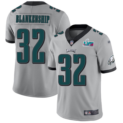 Eagles #32 Reed Blankenship Silver Super Bowl LVII Patch Youth Stitched Limited Inverted Legend Jersey cheap jerseys for sale - CheapJerseys.Shop