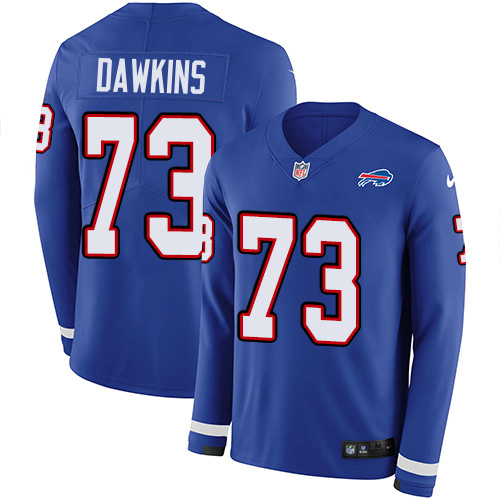 Bills #73 Dion Dawkins Royal Blue Team Color Youth Stitched Limited Therma Long Sleeve Jersey cheap jerseys for sale - CheapJerseys.Shop