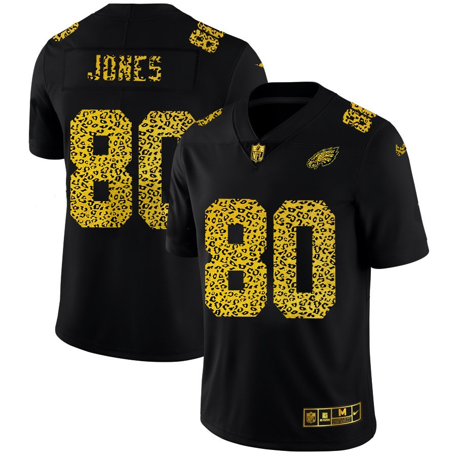 Philadelphia Eagles #80 Julio Jones Men's Leopard Print Fashion Vapor Limited Jersey Black cheap jerseys for sale - CheapJerseys.Shop