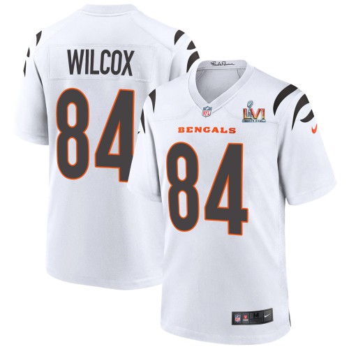 Cincinnati Cincinnati Bengals #84 Mitchell Wilcox White Super Bowl LVI Patch Game Jersey Men's cheap jerseys for sale - CheapJerseys.Shop