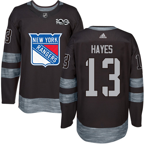 New York Rangers #13 Kevin Hayes Black 1917-2017 100th Anniversary Stitched Jersey Men's cheap jerseys for sale - CheapJerseys.Shop