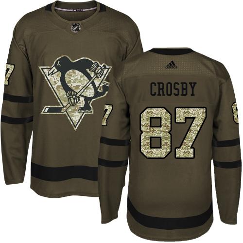 Pittsburgh Penguins #87 Sidney Crosby Green Salute to Service Stitched Jersey Men's cheap jerseys for sale - CheapJerseys.Shop