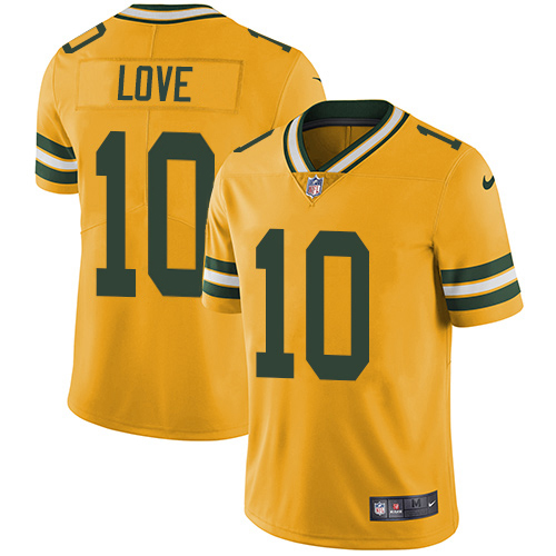 Packers #10 Jordan Love Yellow Youth Stitched Limited Rush Jersey cheap jerseys for sale - CheapJerseys.Shop
