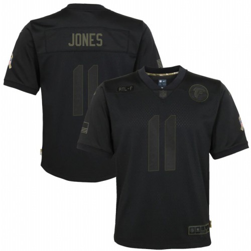 Atlanta Atlanta Falcons #11 Julio Jones Youth 2020 Salute to Service Game Jersey Black Youth cheap jerseys for sale - CheapJerseys.Shop