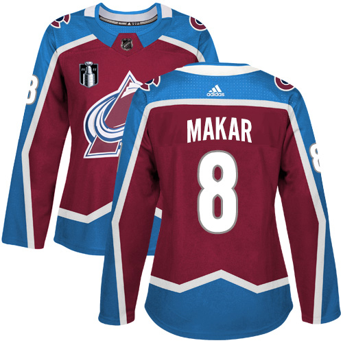 Colorado Avalanche #8 Cale Makar Burgundy Women's 2022 Stanley Cup Final Patch Home Authentic Stitched Jersey Womens cheap jerseys for sale - CheapJerseys.Shop