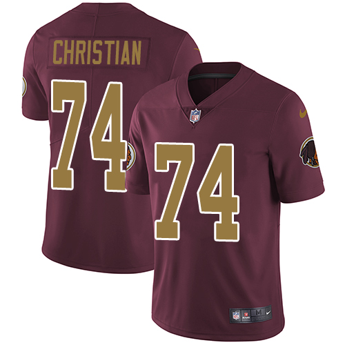 Washington Commanders #74 Geron Christian Burgundy Red Alternate Men's Stitched Vapor Untouchable Limited Jersey Men's cheap jerseys for sale - CheapJerseys.Shop