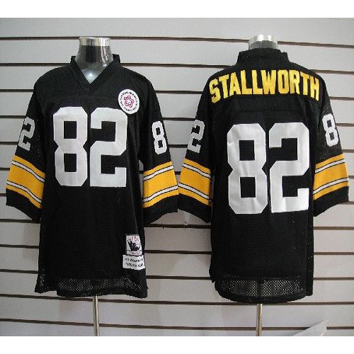 Mitchell And Ness Pittsburgh Steelers #82 John Stallworth Black Stitched Jersey Men's cheap jerseys for sale - CheapJerseys.Shop