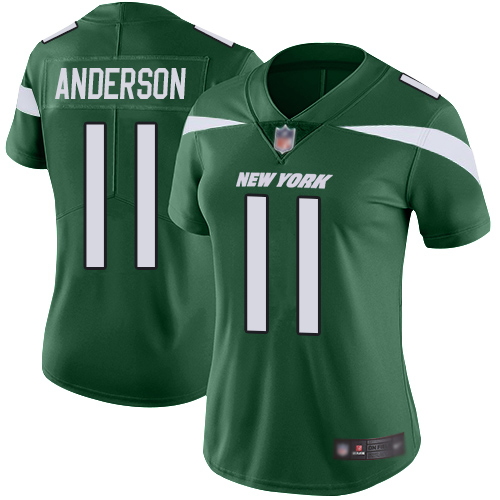 New York Jets #11 Robby Anderson Green Team Color Women's Stitched Vapor Untouchable Limited Jersey Womens cheap jerseys for sale - CheapJerseys.Shop