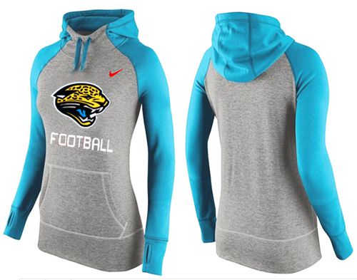 Women's Jacksonville Jaguars Performance Hoodie Grey & Blue cheap jerseys for sale - CheapJerseys.Shop