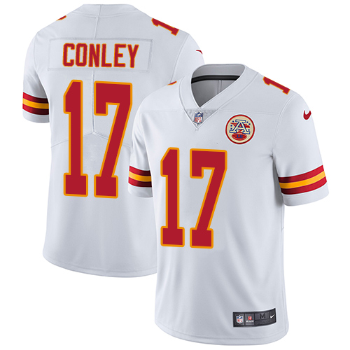 Kansas City Chiefs #17 Chris Conley White Men's Stitched Vapor Untouchable Limited Jersey Men's cheap jerseys for sale - CheapJerseys.Shop