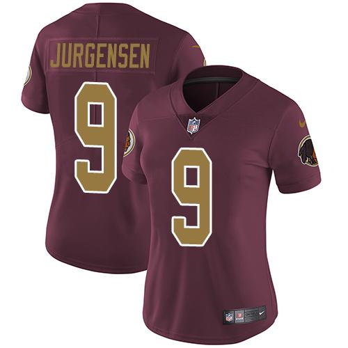 Washington Commanders #9 Sonny Jurgensen Burgundy Red Alternate Women's Stitched Vapor Untouchable Limited Jersey Womens cheap jerseys for sale - CheapJerseys.Shop